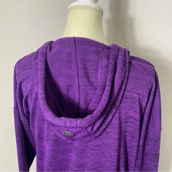 Athleta Heathered Purple Full Zip Hoodie W/ Thumbholes Women's Size Small - Picture 10 of 16